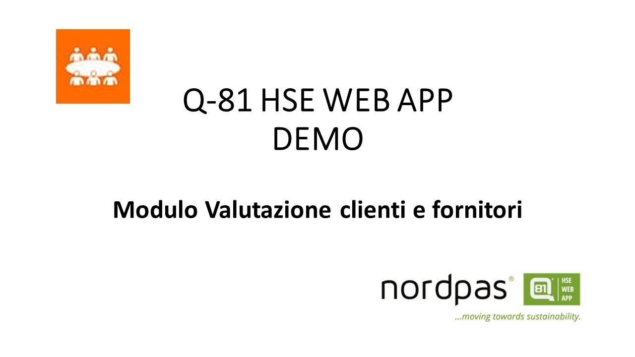 SW: Q-81&reg; HSE WEB APP - Valutazione clienti e fornitori