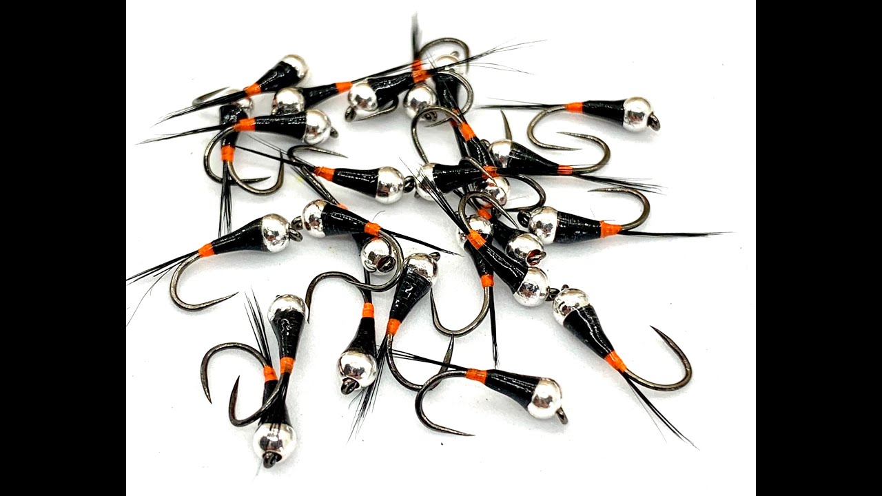 Nymphe «perdigon» Black / orange (pêche mouche)