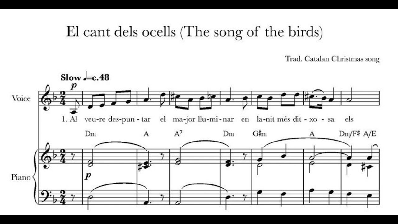 Casals - El cant dels ocells (piano accompaniment)