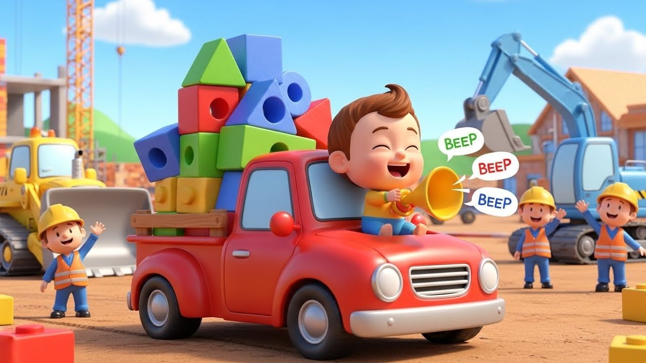 Construction Vehicles Song for Kids | kids nursery rhymes | Baby Song, Fun Construction Cartoon 🚧🚜
