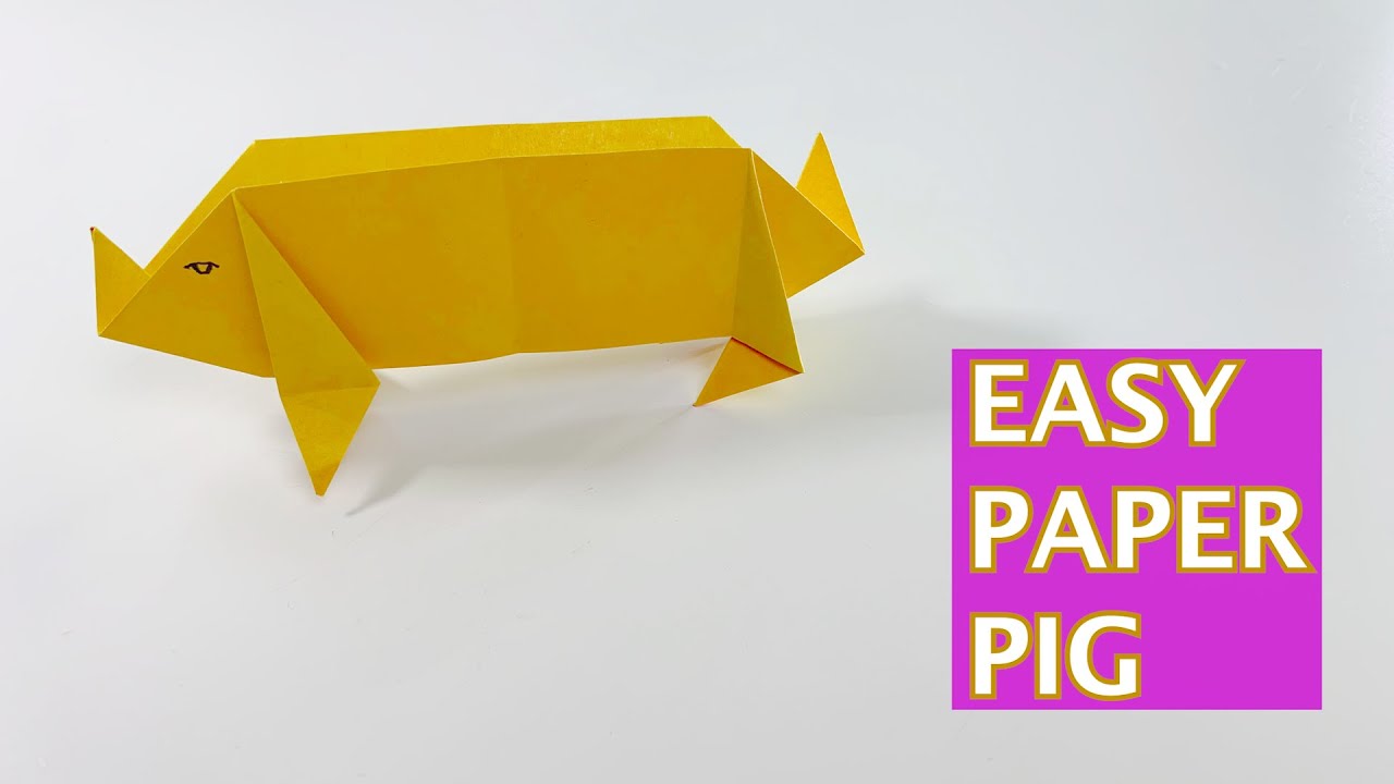 How to Fold an Origami Pig. Easy to Make a Paper Pig.