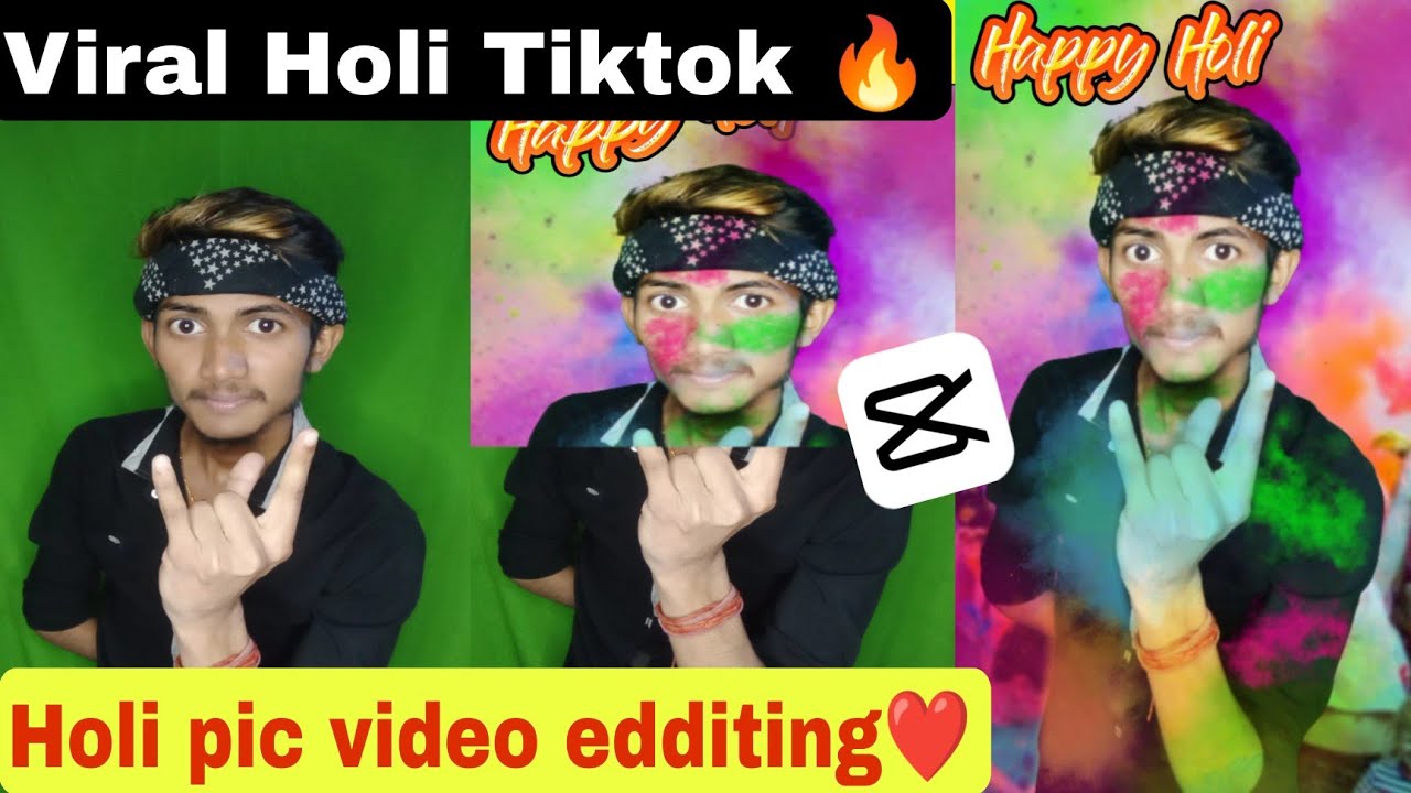 Holi Special Video Editing -Tiktok New Trend // Cap cut video editing 2023