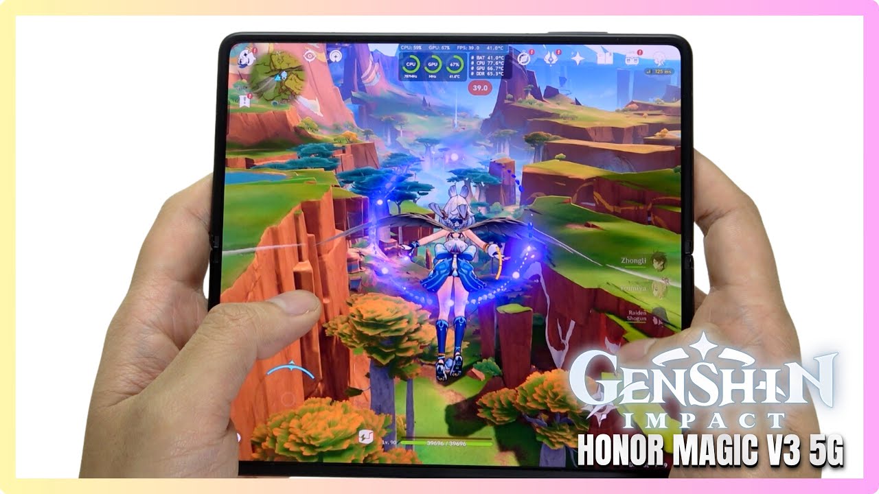 HONOR Magic V3 5G Genshin Impact Gaming test | Snapdragon 8 Gen 3, 120Hz Display