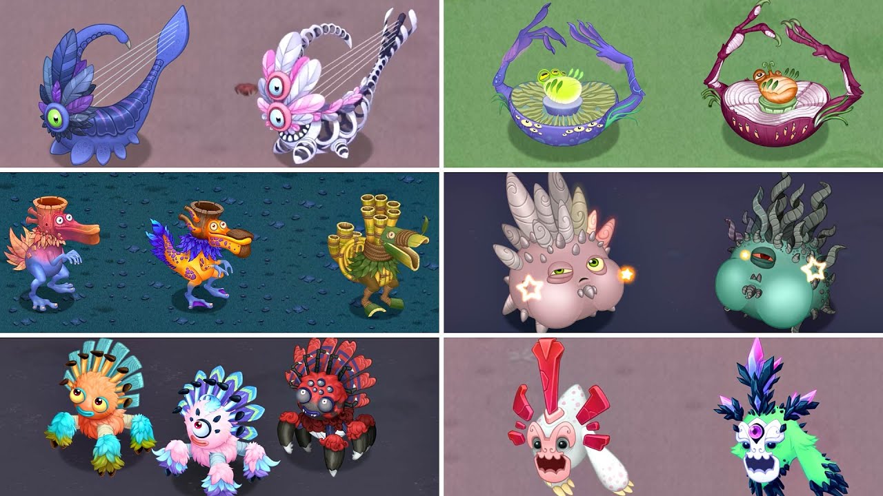 New Monsters 2025 Comparison | My Singing Monsters