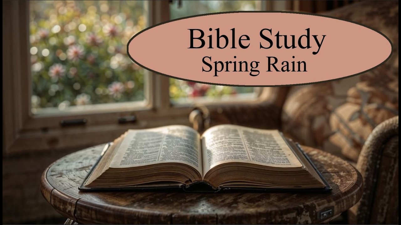 Quiet Reflection Bible Study with Peaceful Rain Sounds Ambience
