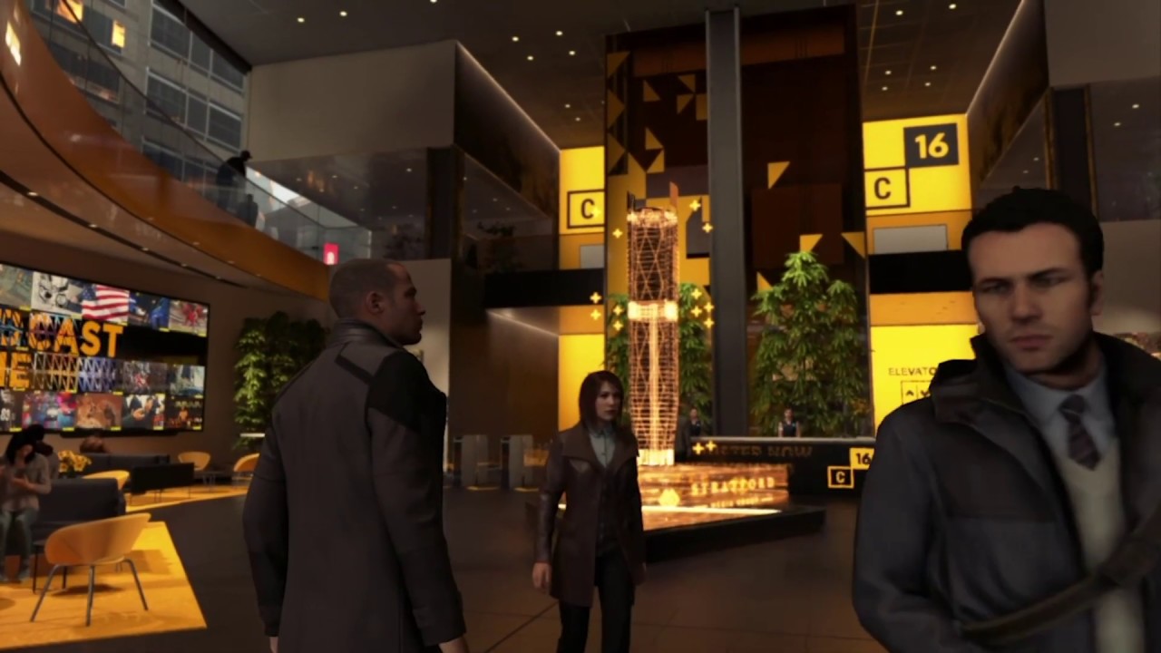 Detroit: Become Human - Stratford Tower Ambiance (talking, music, busy people)