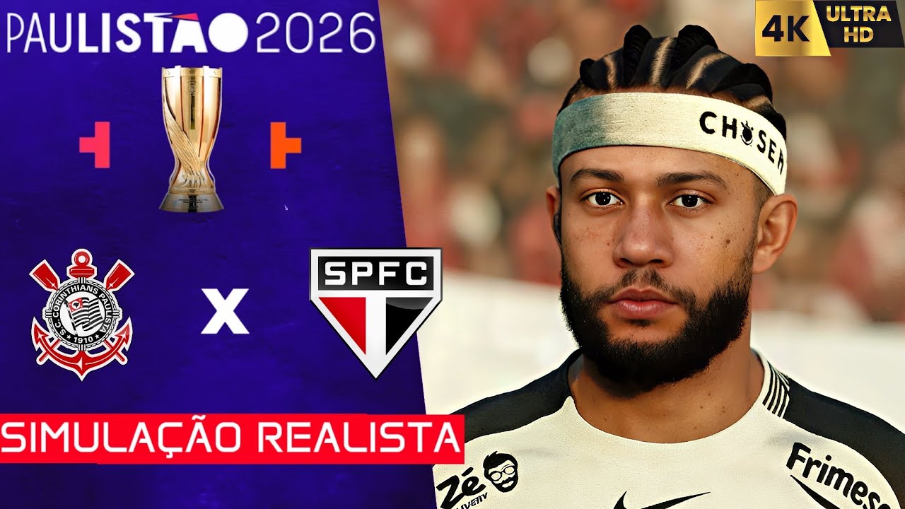 Corinthians x São Paulo | Paulistão 2026 | Calleri vs Depay | Simulação 4K60FPS Realista.