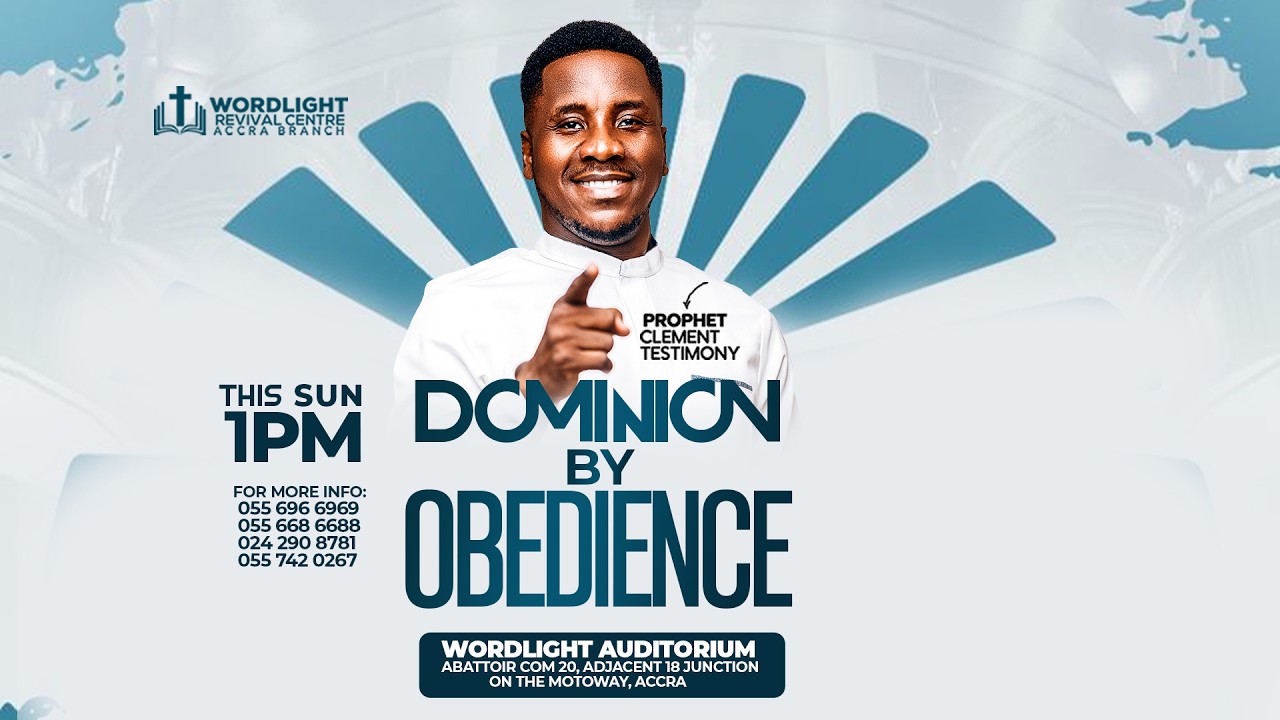 WELCOME TO OUR SUNDAY DOMINION BY OBEDIENCE SERVICE  || WITH PROPHET CLEMENT TESTIMONY