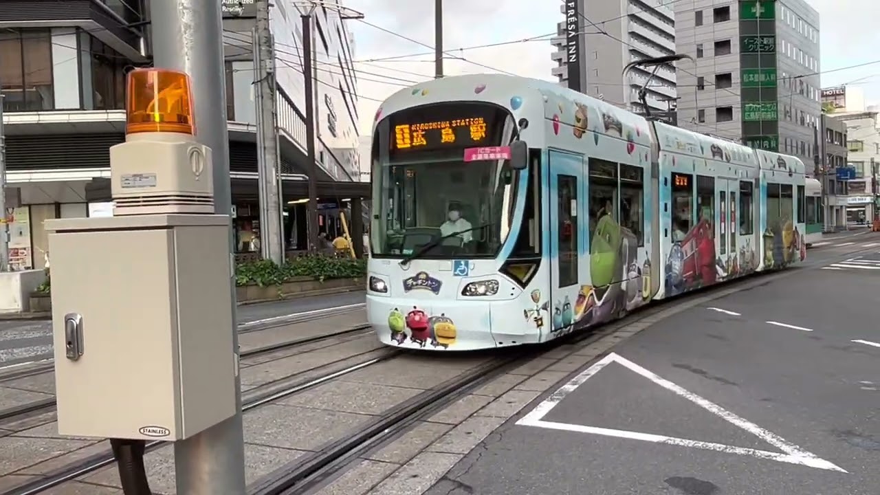 広島電鉄路面電車　2023.06.06 広島駅（夕方バージョン）