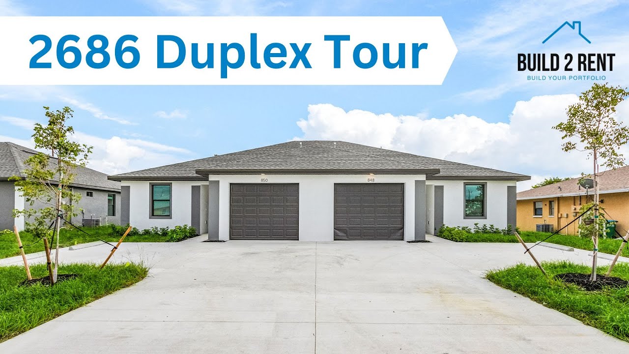 Build 2 Rent: Cape Coral, FL - Duplex Tour | 2686 SQFT 6/4 Model (Build2Rent.com)