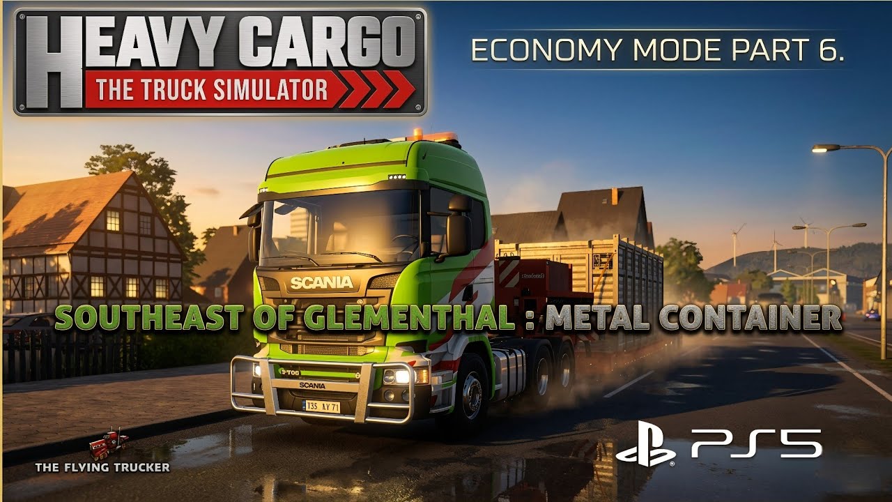 Heavy Cargo The Truck Simulator on PS5 | Economy Mode Part 6. | delivery Metal Container #ps5 
