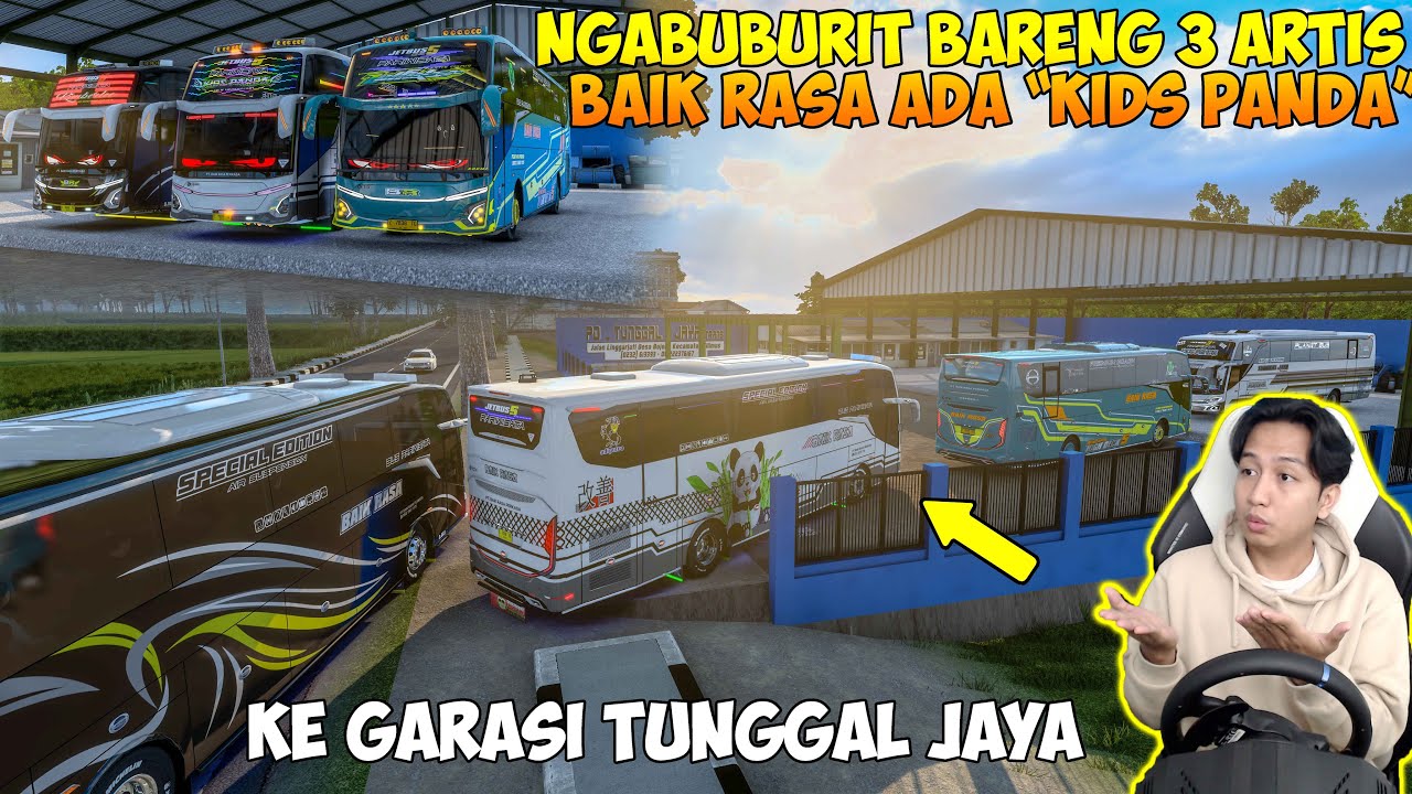 ROMBONGAN ARTIS BAIK RASA NGABUBURIT KE GARASI TUNGGAL JAYA FULL HEBOH ADA KIDS PANDA