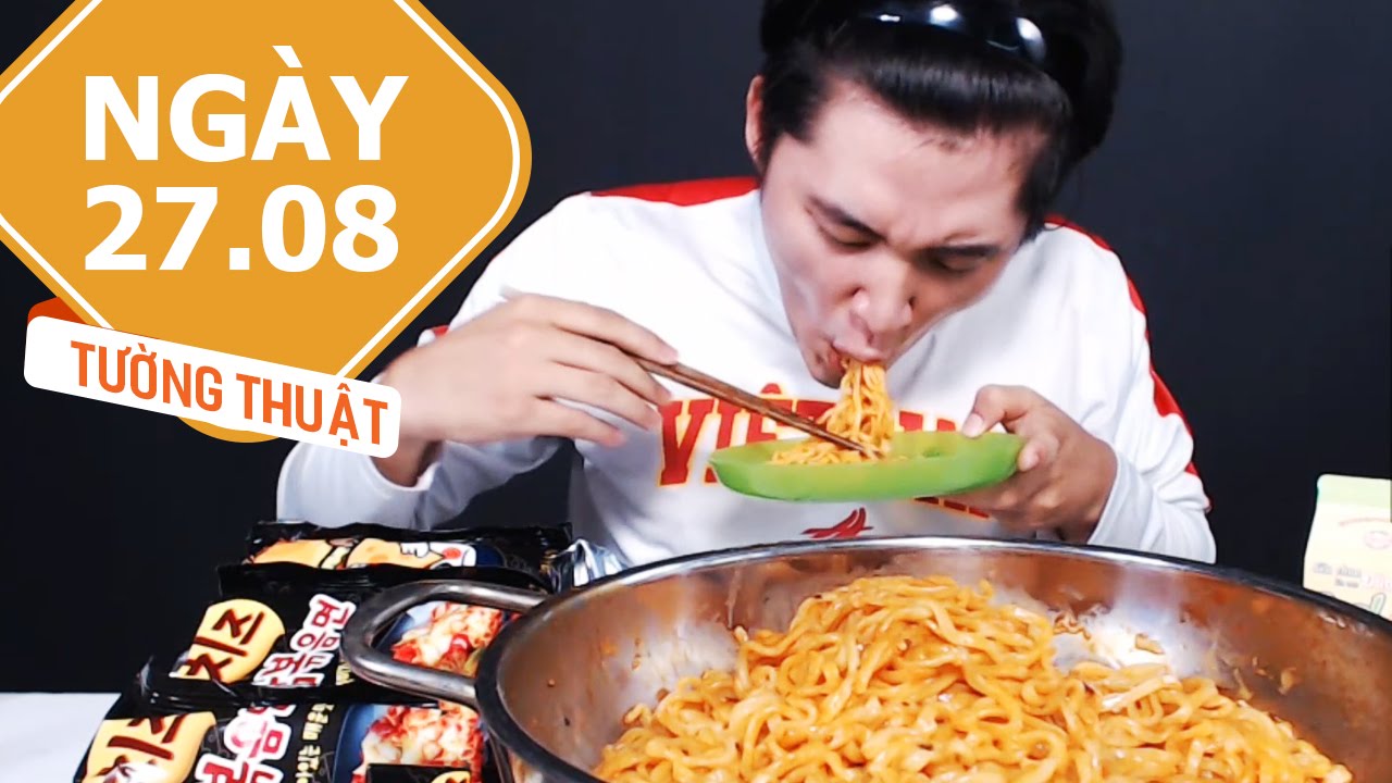 Thử th&aacute;ch m&igrave; cay H&agrave;n Quốc SamYang vị ph&ocirc; mai | Samyang Challenge | 27/8/16 | Woossi stream
