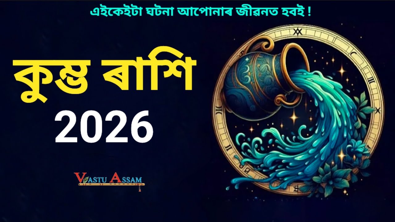 কুম্ভ ৰাশি 2026 ।। Kumbh Rashi 2026 ।। Aquarius 2026 ।। এইকেইটা ঘটনা আপোনাৰ জীৱনত হবই ! Vastu Assam।