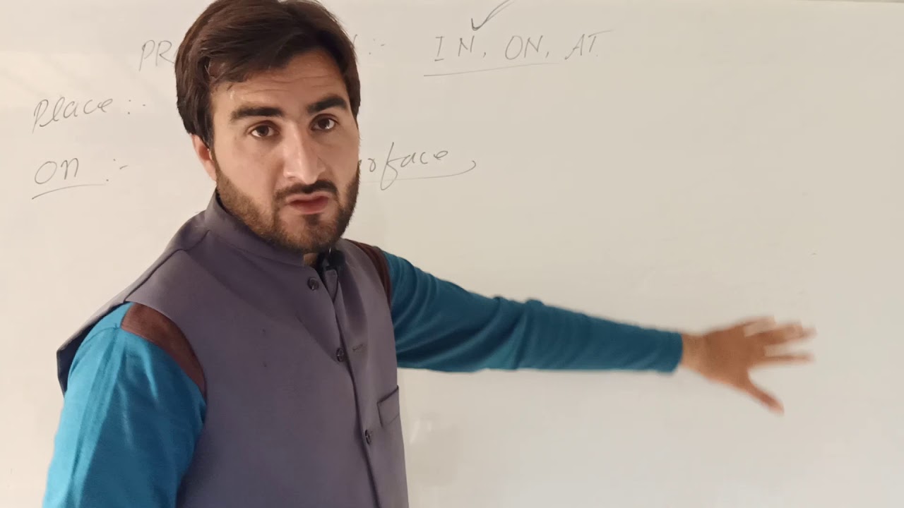 Preposition In, On, At Part 1 | English Through Pashto | English by Muntazir Sir