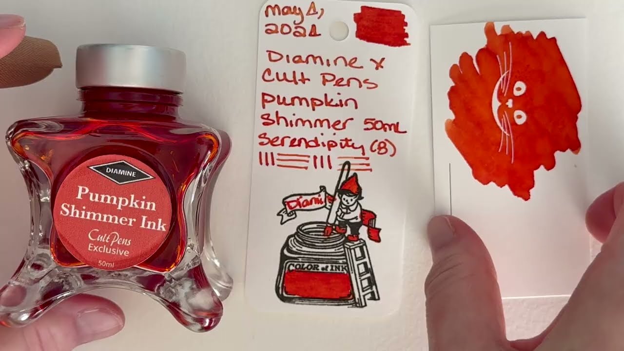 #30inks30days ~ Day 30 ~ Diamine x Cult Pens Pumpkin Shimmer ~ Sept 2025