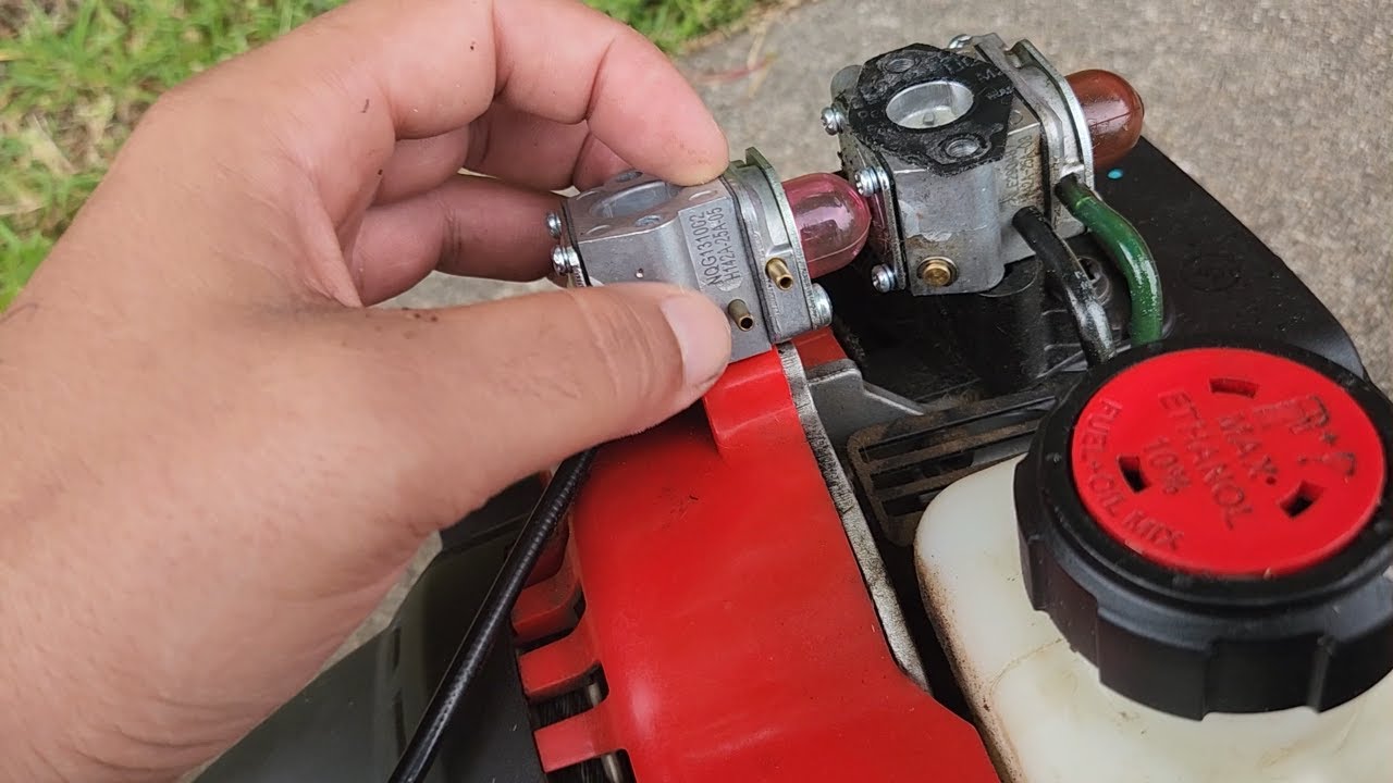 HYPER TOUGH H2500 Weed Eater Trimmer TUNE-UP Carburetor Fuel Filter Spark Plug Change 2-Cycle