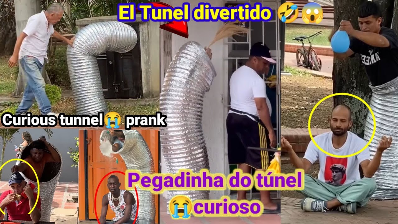 el Tunel divertido 😭/ pegadinha curioso do túnel / curious tunnel prank