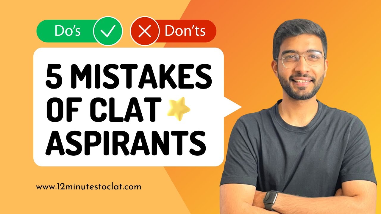 5 Mistakes CLAT Aspirants Must NOT Make I Big 5 Mistakes to Avoid I Keshav Malpani