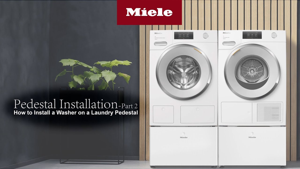 Видео по установке пьедестала для стиральной машины Miele WTS 510 — Часть 2
