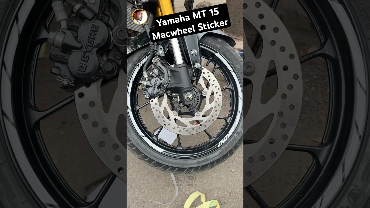 Yamaha MT 15 Macwheel Sticker ❤️&zwj;🔥❤️&zwj;🔥 #shorts #trendingshorts #yamahamt15 #rimsticker