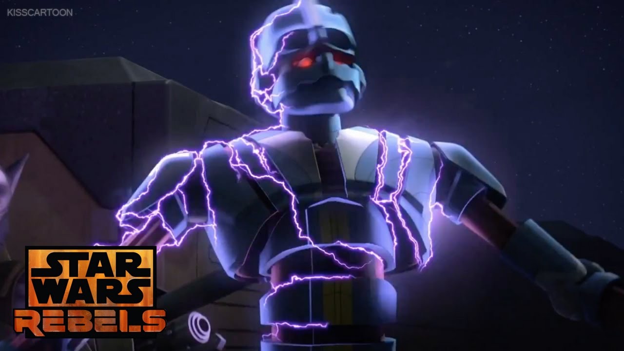 Star Wars Rebels: Zeb & Chopper Vs Imperial droid