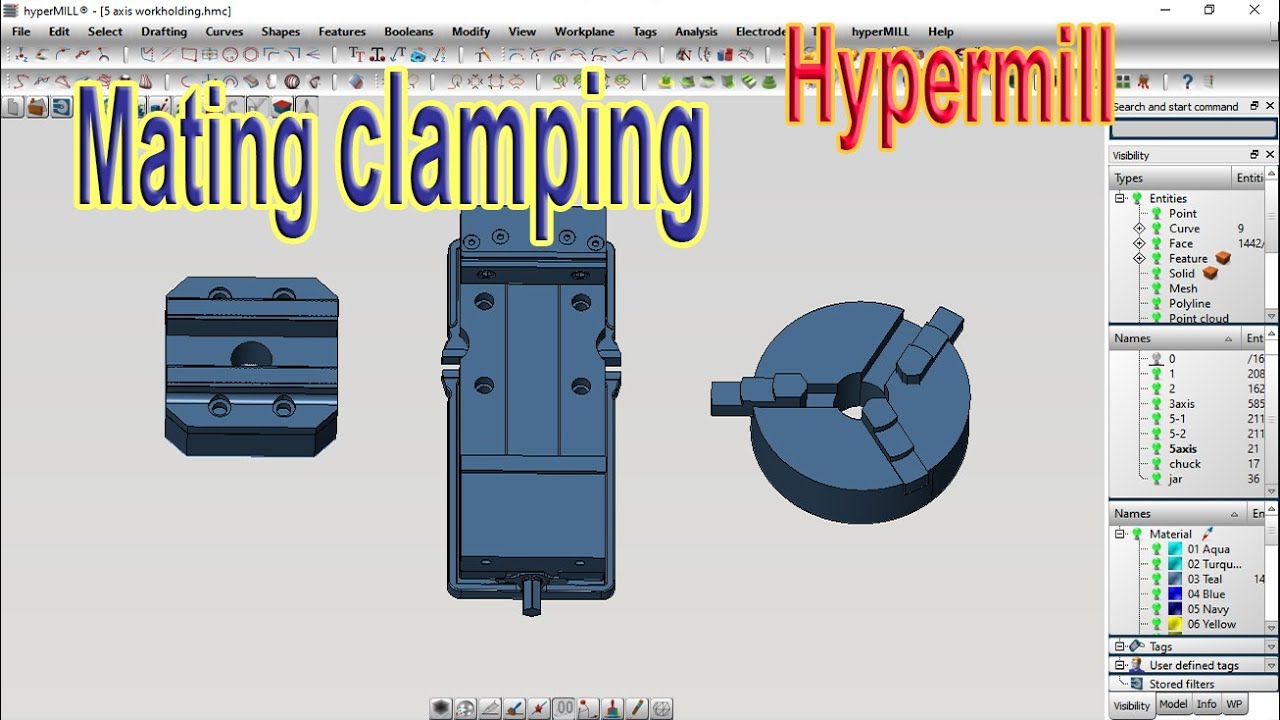 HyperMILL: Mating Clamping device