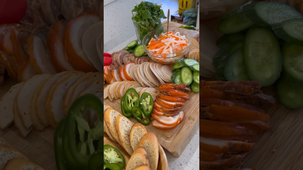 Banh mi charcuterie board 🥖 #banhmi #charcuterie #charcuterieboard #diy  #easyrecipe