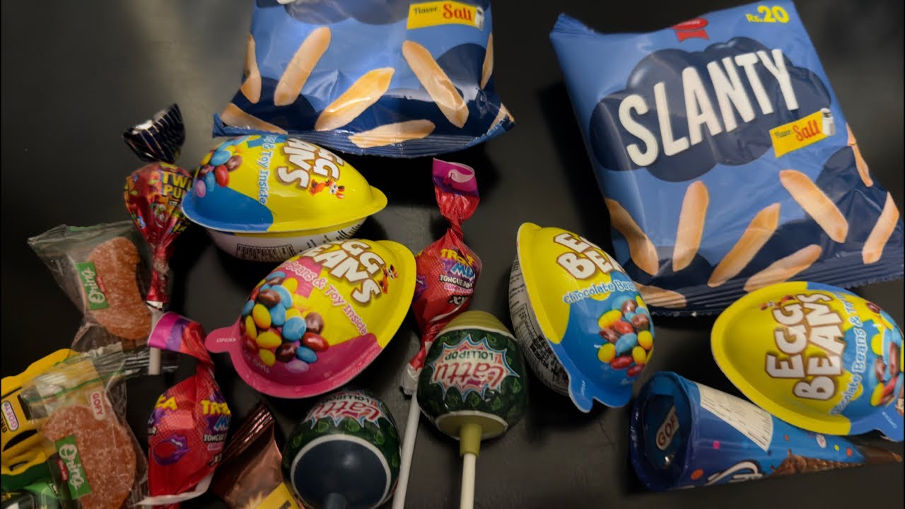 CRUNCHY Chips & Sweet Lollipop ASMR 🍭✨ Surprise Egg Like Kinder Joy!