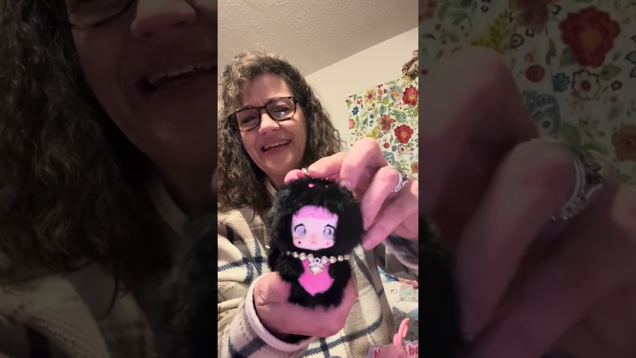 Mamaw shows off first 3 Baby Nommi Sweetheart  Bunny series. 