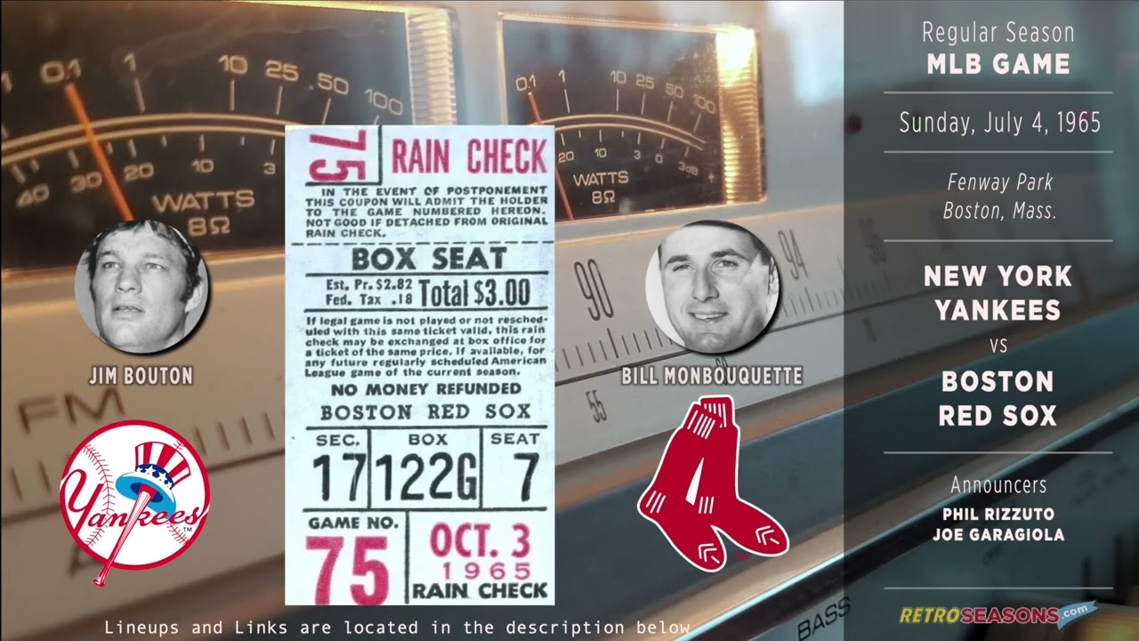 1965-Jul-04 • NYY/BOS • New York Yankees vs Boston Red Sox - Radio