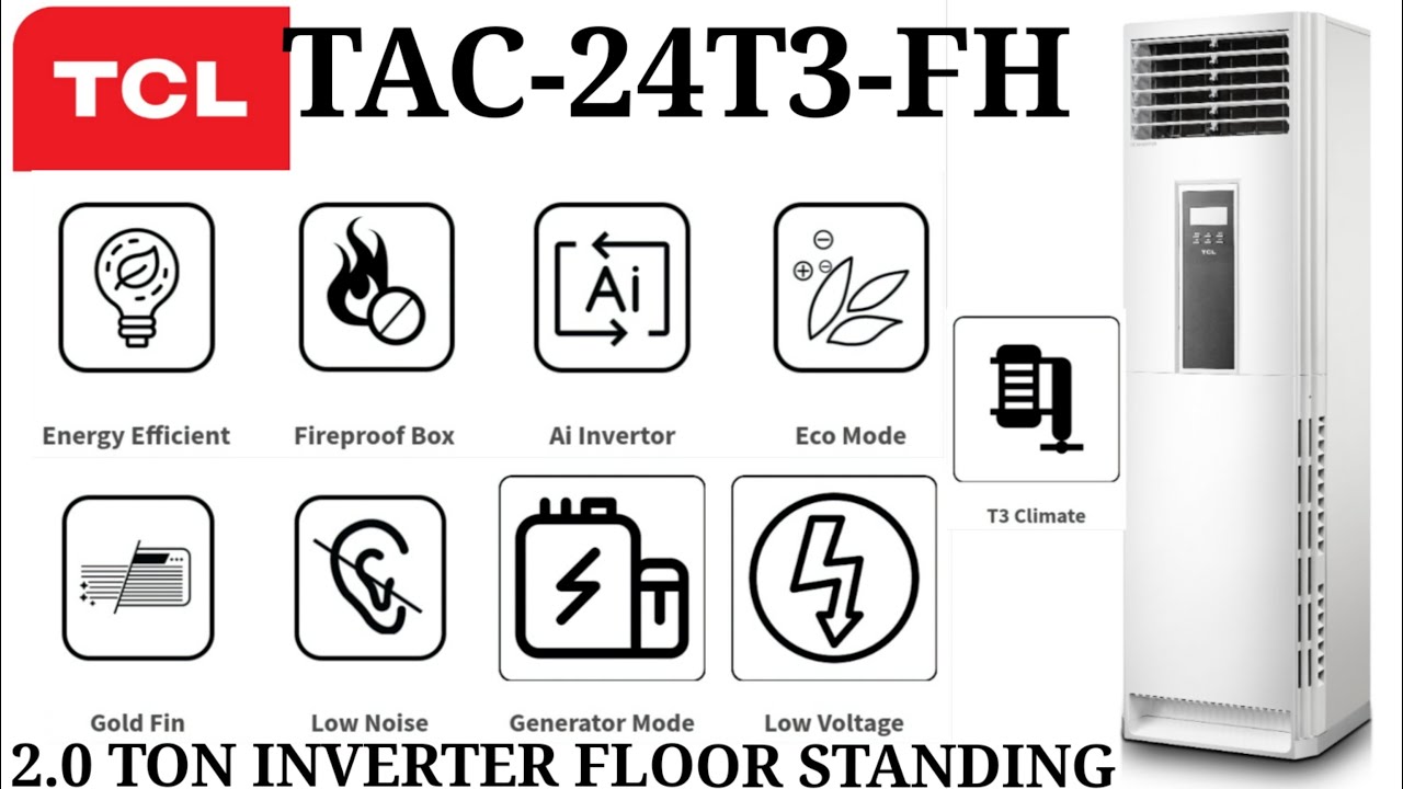 TCL 2 Ton Inverter Cabinet | TAC-24T3FH | Latest Model of 2023 | Official Review TCL Floor Standing