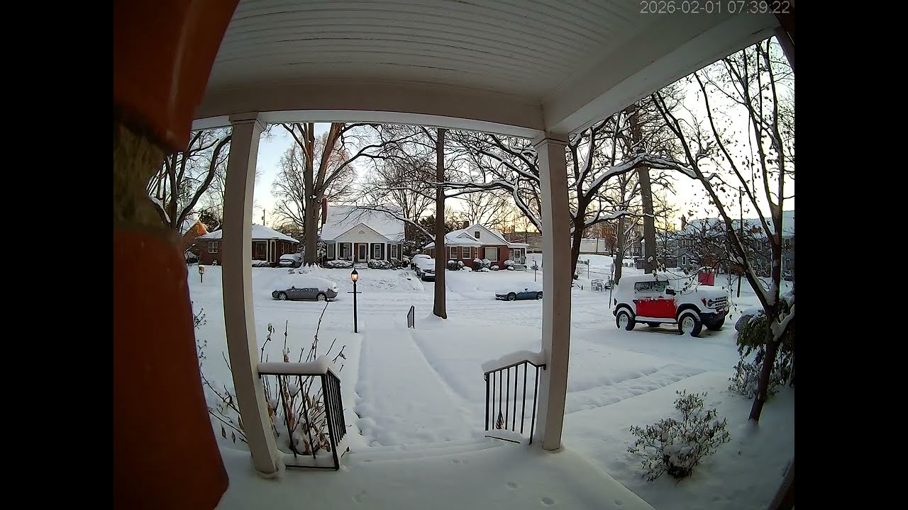 Charlotte, NC Snowfall Time-Lapse 31 January 2026