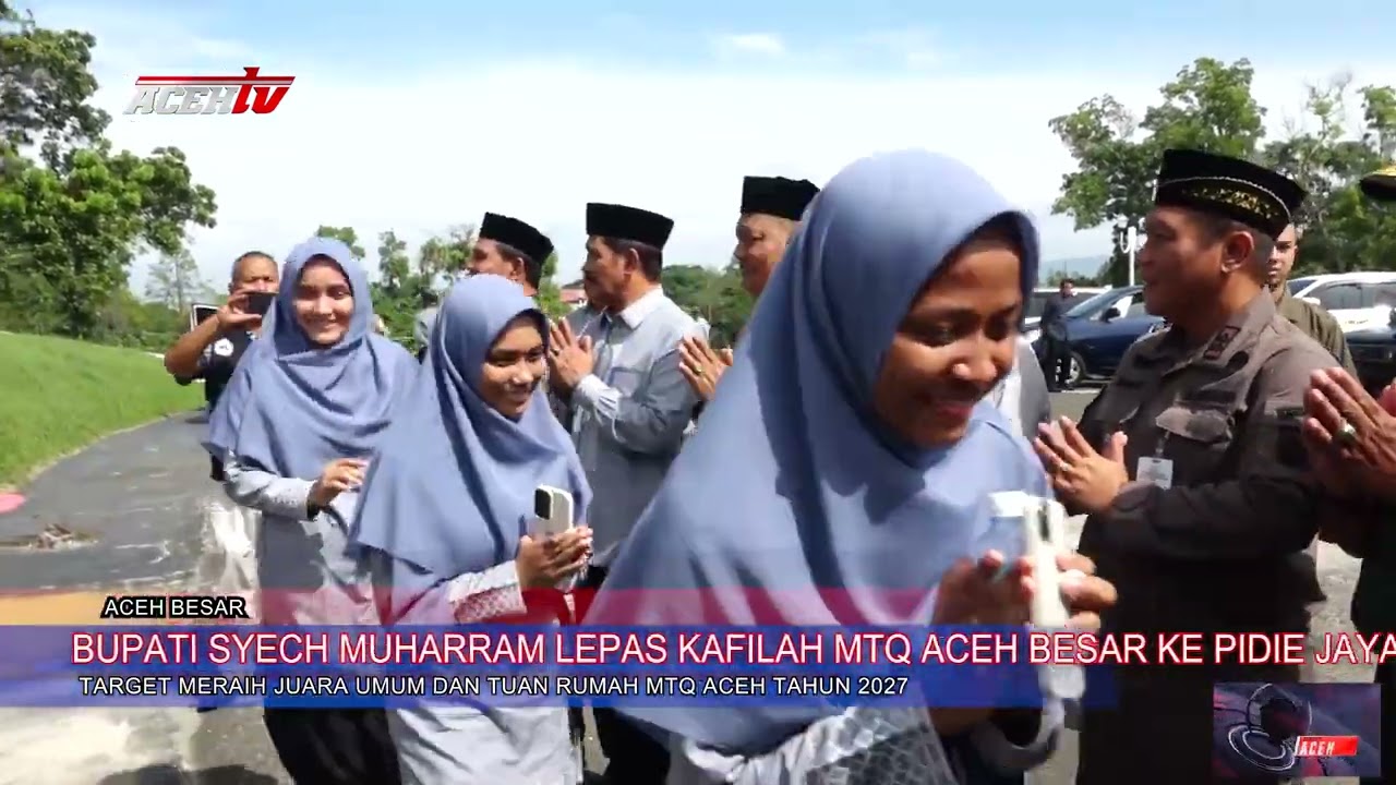 BUPATI SYECH MUHARRAM LEPAS KAFILAH MTQ ACEH BESAR KE PIDIE JAYA
