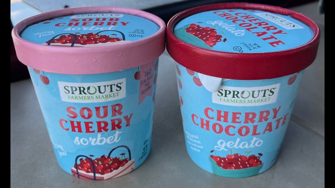 Sprouts Farmers Market: Sour Cherry Sorbet & Cherry Chocolate Gelato Review