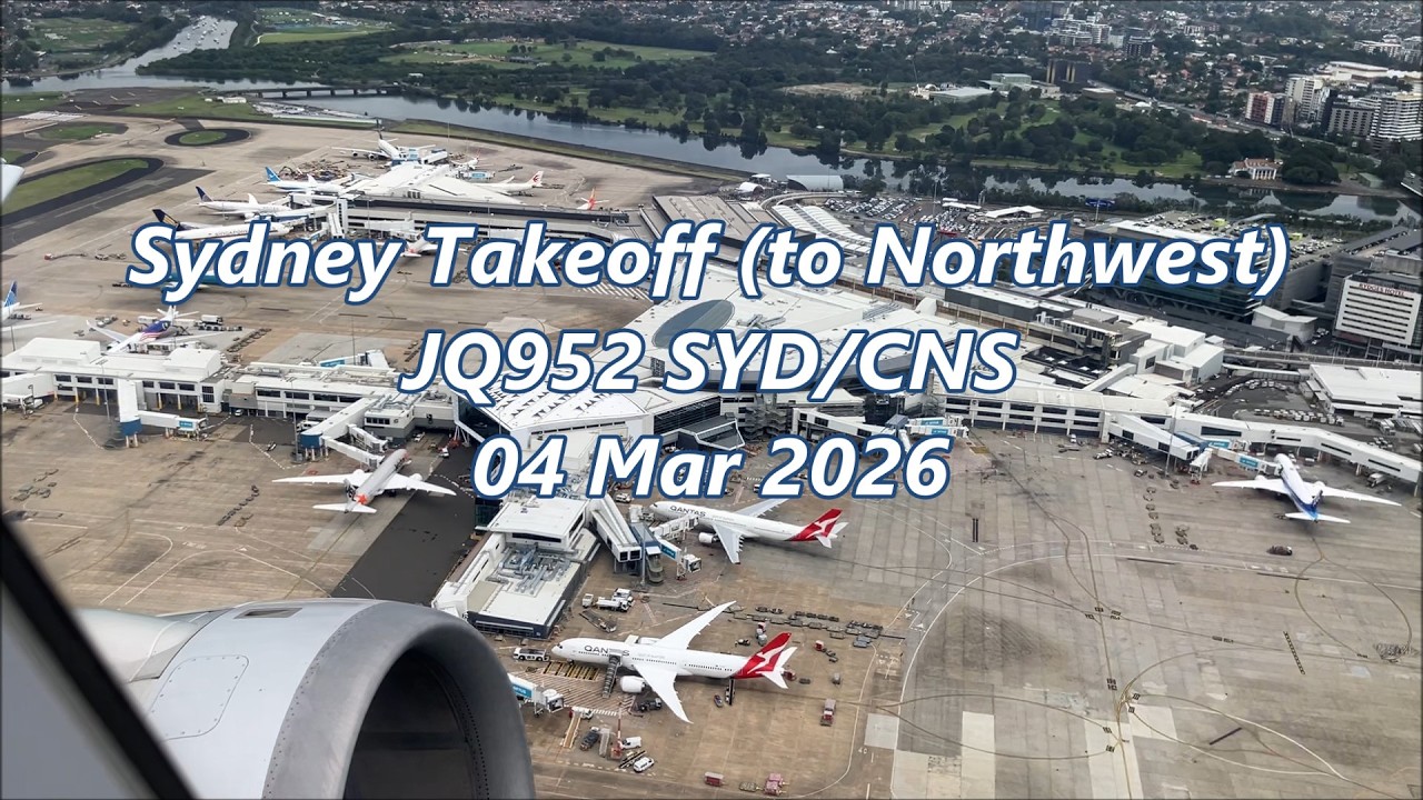 Sydney Takeoff to Northwest シドニー離陸（北西に向かって）【オーストラリア】