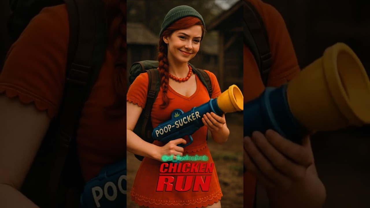 Chicken Run in Real Life. The Great Escape, Human Style!🐔💥👀#chickenrun #dreamworks #livingcartoon