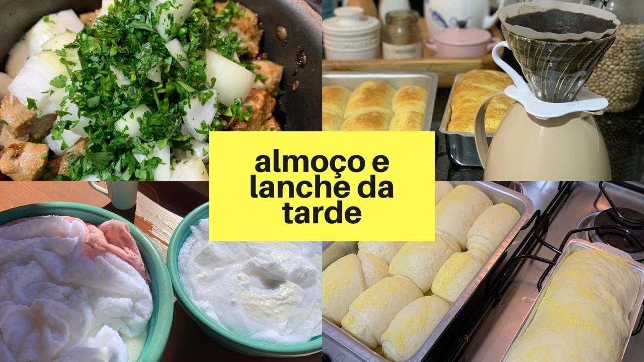 Preparando almoço pra família | Fiz pão fresquinho pro lanche da tarde | Tirando a goma das toalhas.