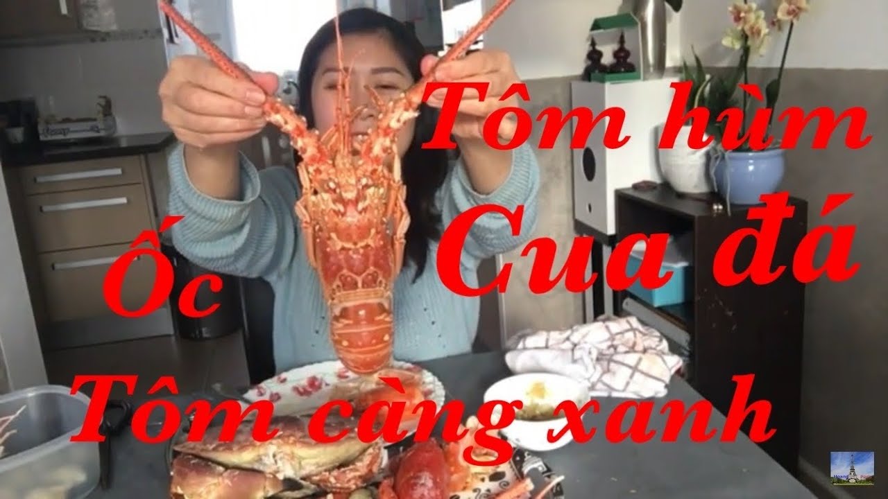 Tôm hùm bông , tôm hùm, tôm càng xanh ,cua ốc với sốt mayonnaise trái cây, nước mắm gừng sã ớt .