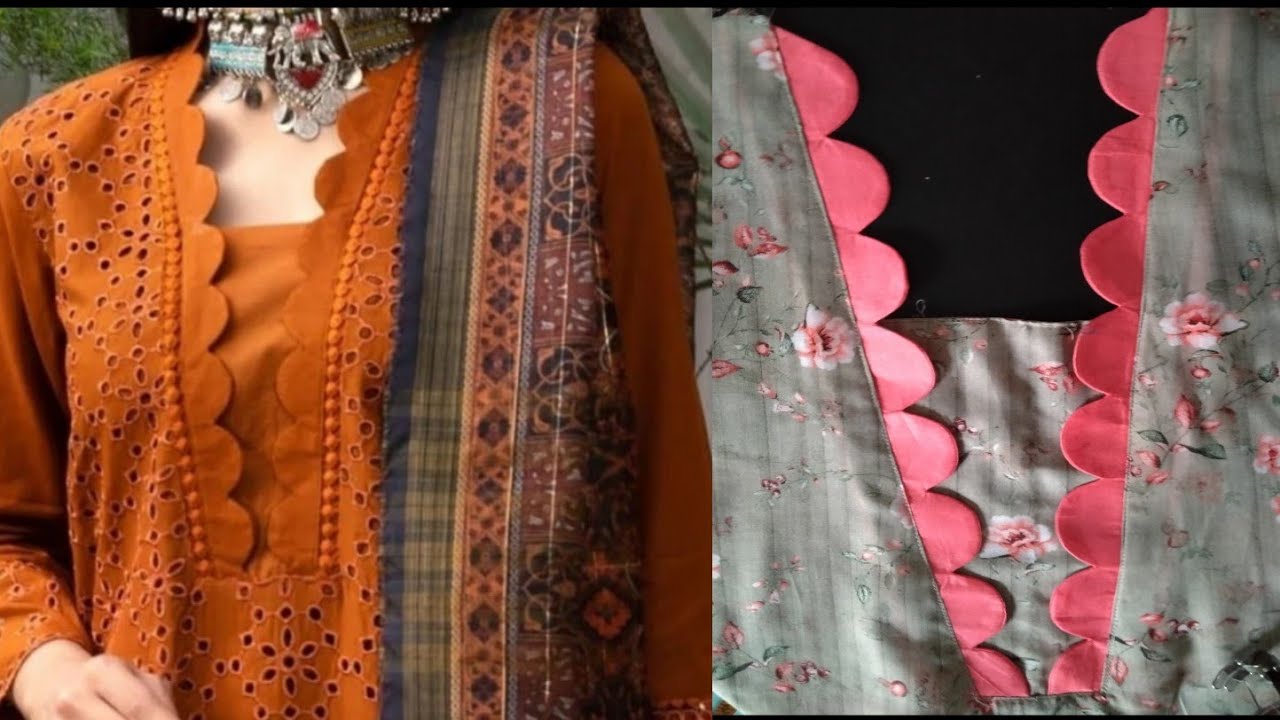 Pakistani kurti neck design|| Neck design with cutwork cutting and stitching|| @STITCHINGGIRL
