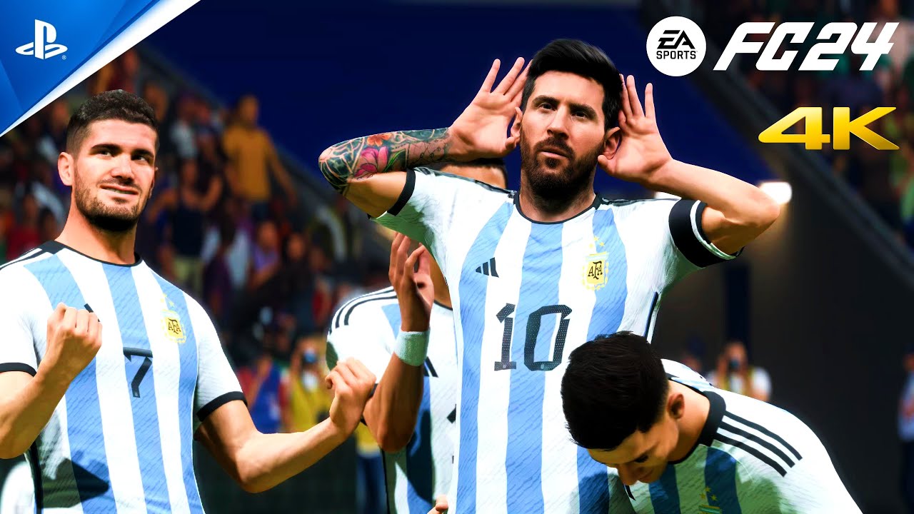 EA FC 24 - Argentina vs Alemania - gameplay ps5 4k español latino