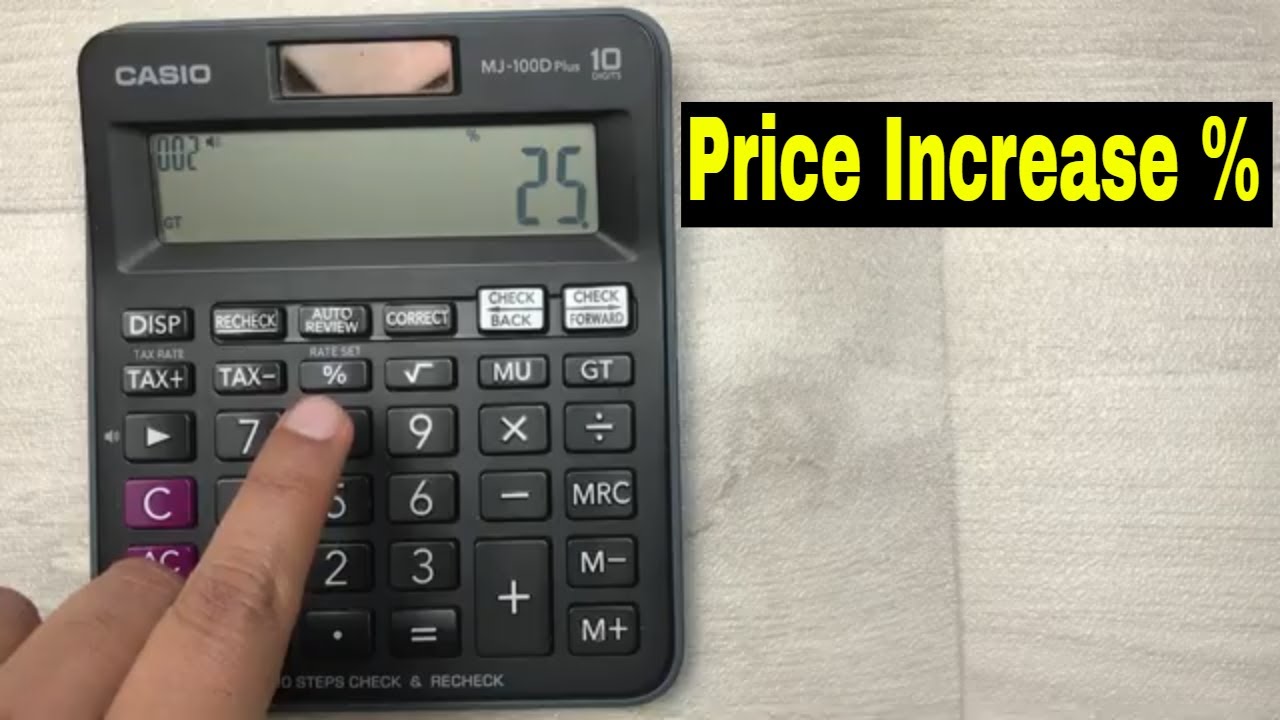 How to Calculate Price Increase Percentage On Calculator - Easy Trick