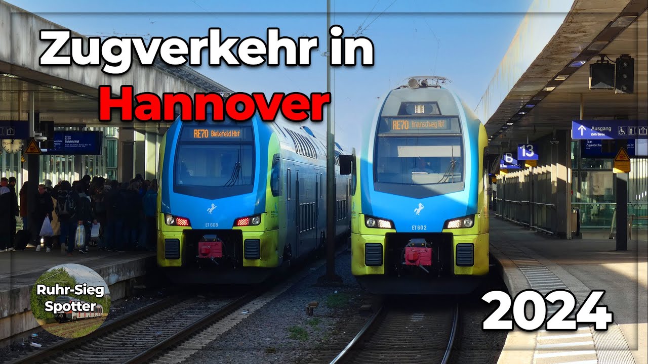 Zugverkehr in Hannover Hauptbahnhof | Trainspotting Hannover Hbf | 2024