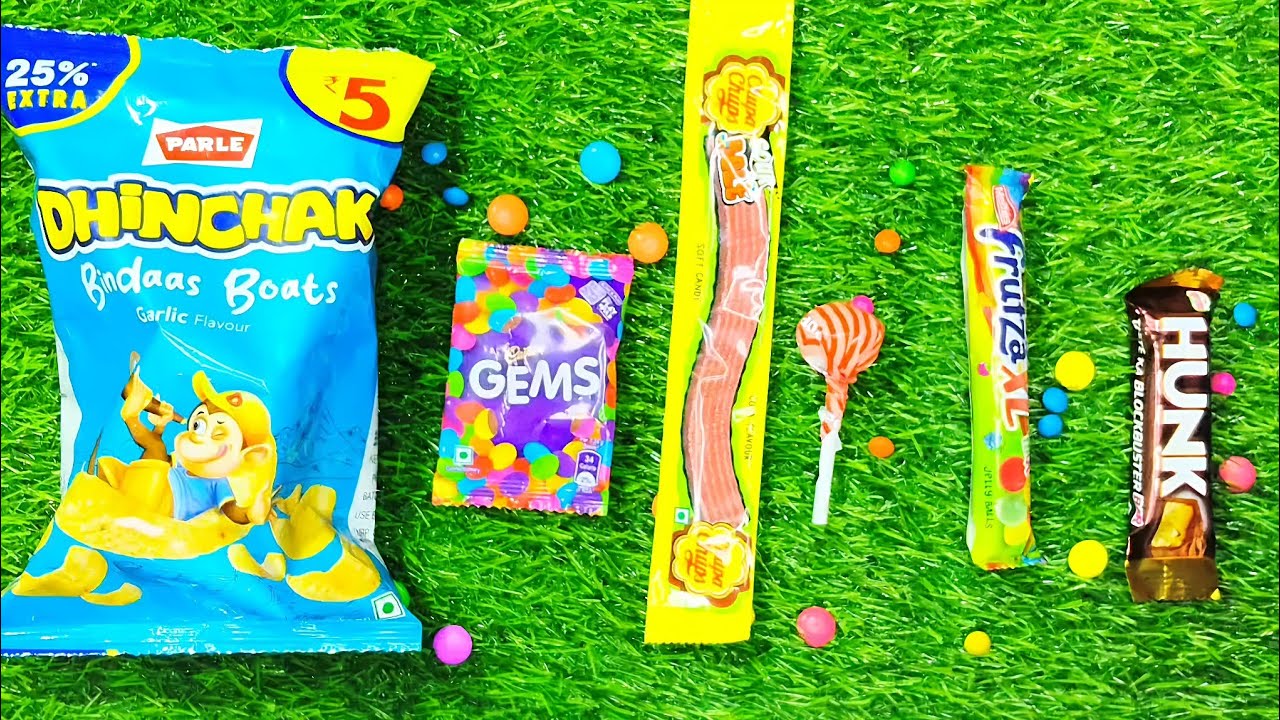 ASMR Most Popular Candys / some lots of colorful rainbow lollipop candy / unpacking chocolate eat