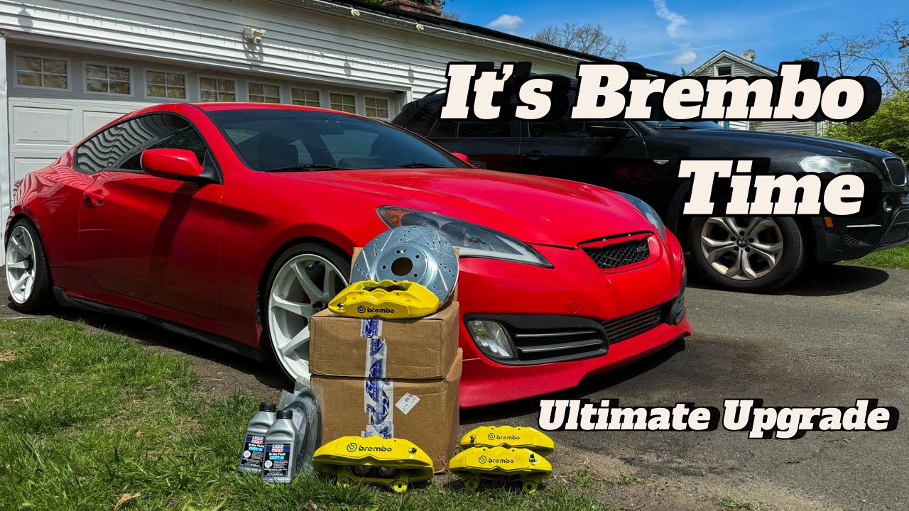 The Genesis Gets Brembos + Stainless Steel Brake Lines