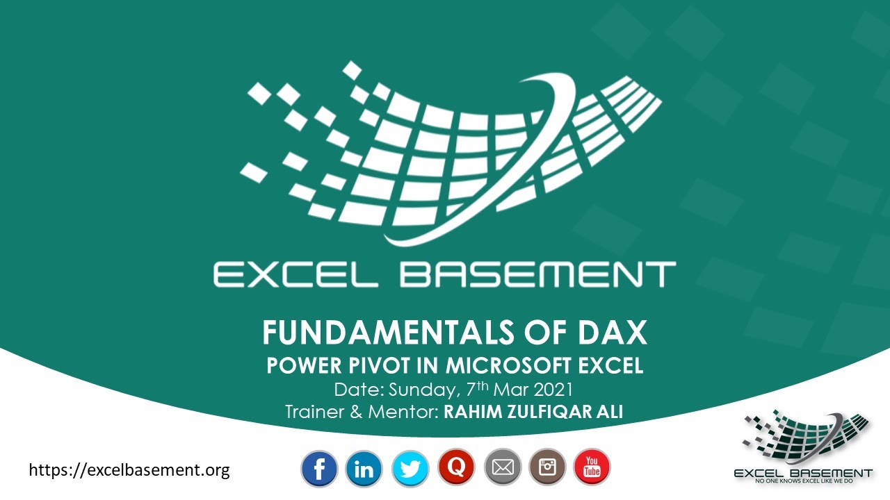 Fundamentals of DAX (Data Analysis Expressions) | Power Pivot | POWER BI | Best Practices & Concepts
