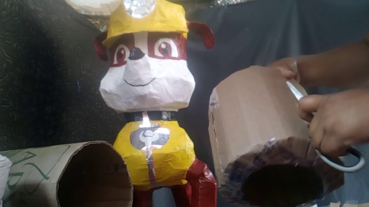 Estructura de piñata Ruble, paw patrol (parte 1) DIY