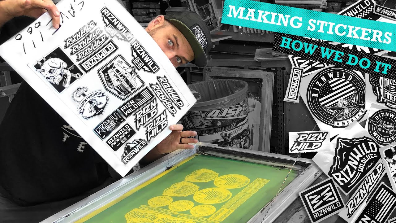 How we screen print stickers cheap for our clothing brand, promotional and giveaways | VLOG 12