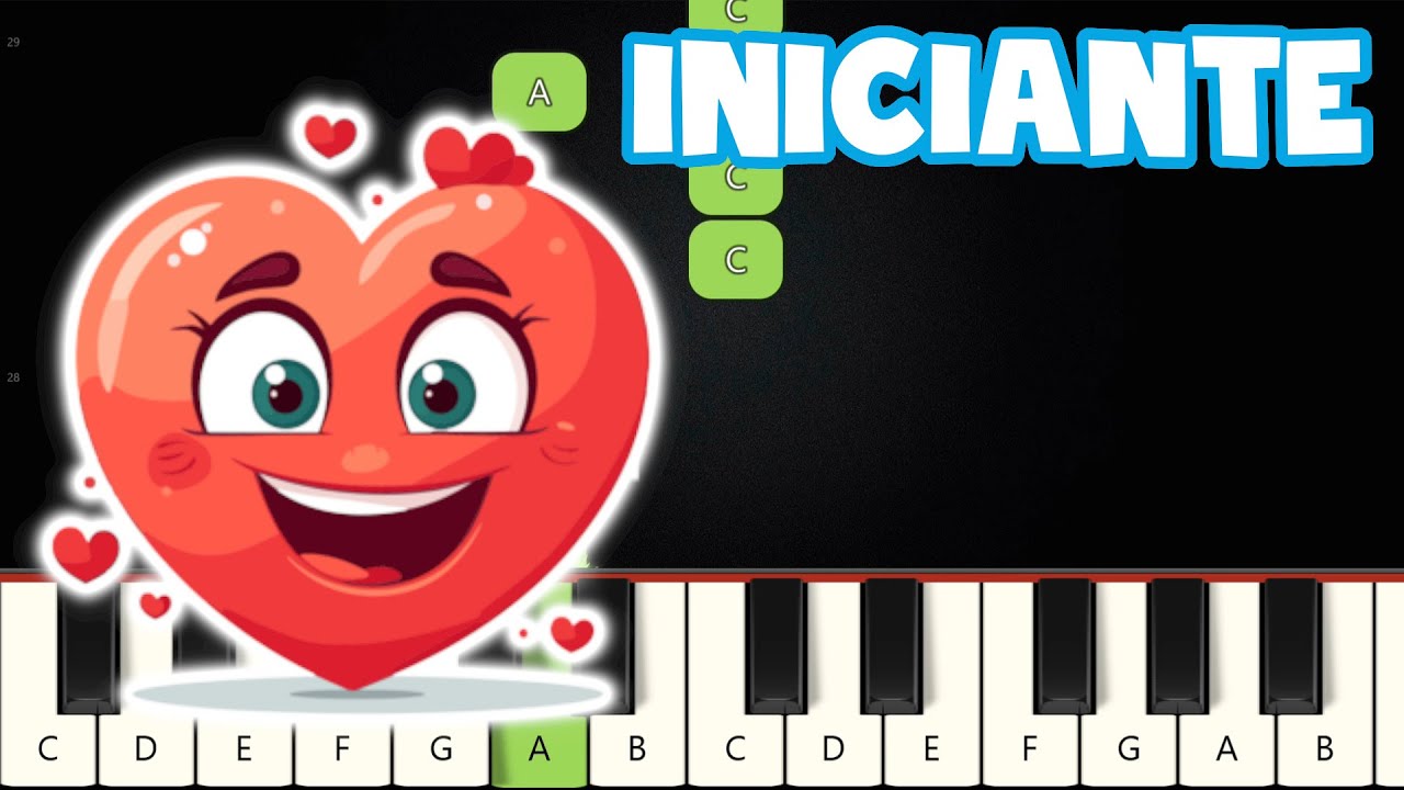 A Alegria Está No Coração | Piano e Teclado Iniciante | Nível Fácil Tutorial