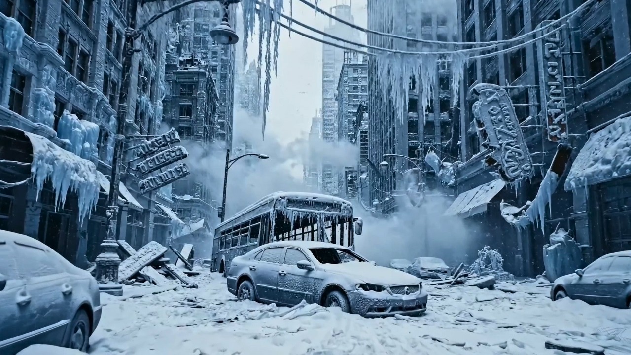 Frozen Ruined City · Winter Ambient Background · Sleep & Focus